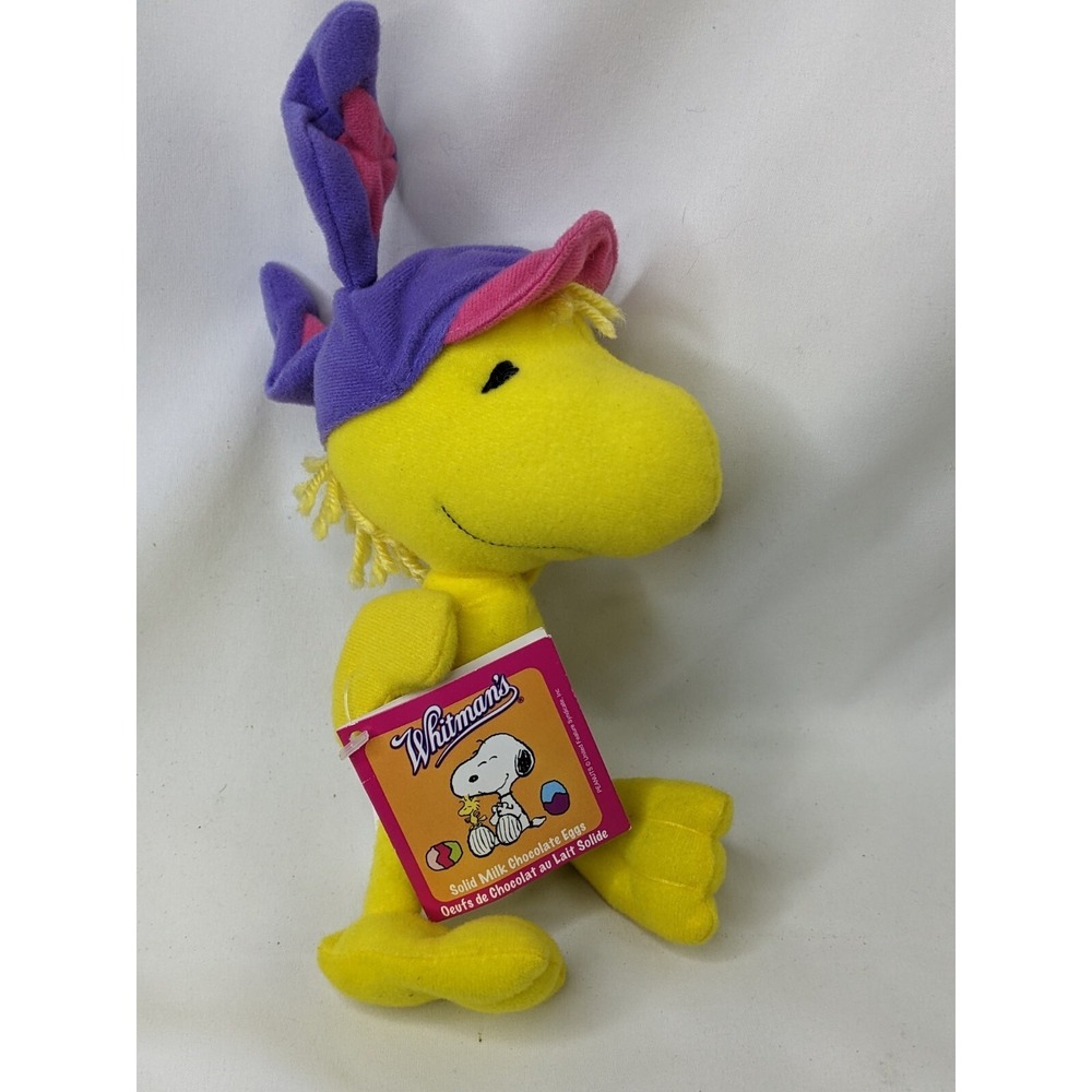 Whitmans Peanuts Woodstock Bird Plush 7 Inch Rabbit Ears Stuffed Animal Toy